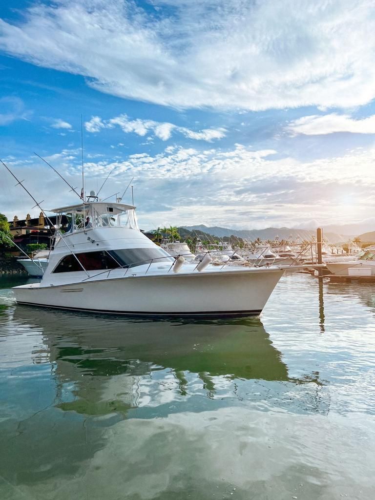 Sport fishing boat docked in a Costa Rica marina